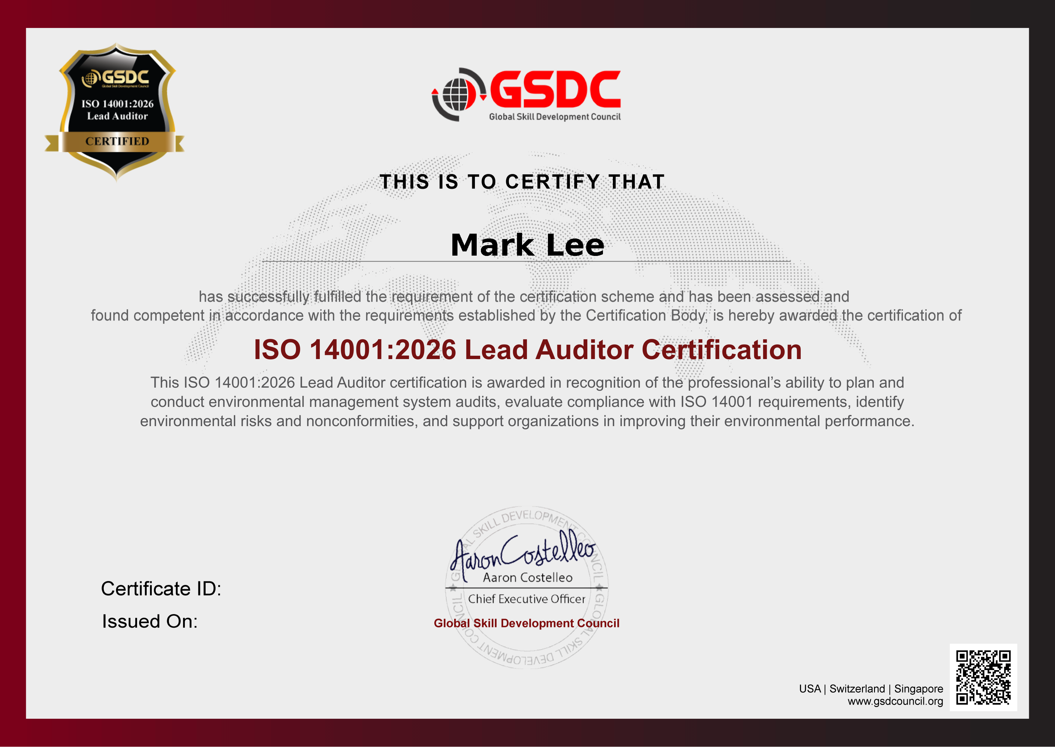 ISO 14001:2026 Lead Auditor Certification